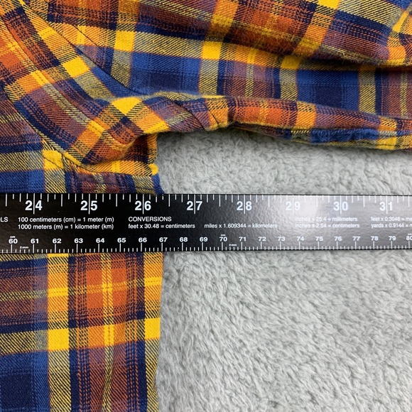 Duluth Trading Shirt Mens XL Brown Plaid Free Swinging Flannel Outdoor Rugged - Picture 8 of 11